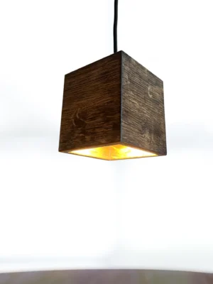 CUBE Wooden Spot Pendant Light - Natural Oak Wood