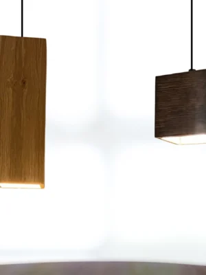DUO Wooden Spot Pendant Light - Natural Oak Wood