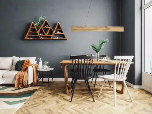 Interior with Linear Pendant Light