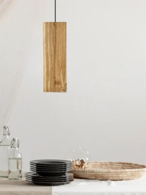 Modern Wooden Pendant Light - TETRASPOT Spotlight in Oak